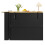 (Black) Extendable Bar Table 138-204x39x104cm Rotating 15