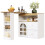 (White, MDF) White Rotating Sideboard – 2 Drawers, Open Storage 5