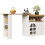 (White, MDF) White Rotating Sideboard – 2 Drawers, Open Storage 10