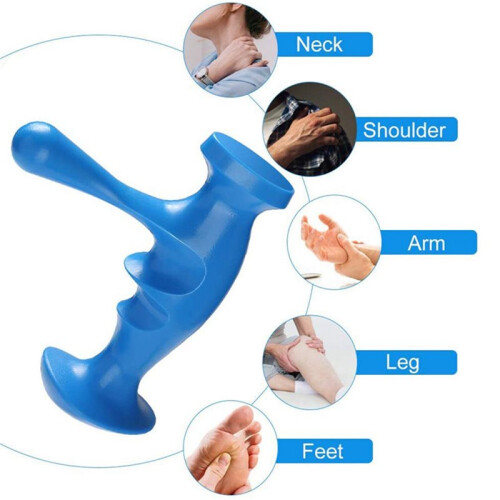 2Pcs T-Shape Acupoint Massage Tool, Manual Deep Tissue Massager for Back Neck Shoulder Pain 1
