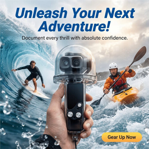 For  Pocket4 Pro Waterproof Protective Case Diving Housing Thumb Camera Protective Shell with Diving Rod