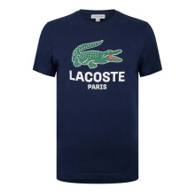 (XXL, Navy Blue) Lacoste Mens Paris Logo T-Shirt