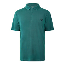 (M, Green) Callaway Mens Herringbone Golf Polo Shirt
