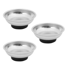 3X Bol En Acier Inoxydable pour Pieces Magnetiques de Cercle Plateau A Outils Plateau A Vis A Boulons A Noix Plateau A Pieces Magnetiques Argent 3