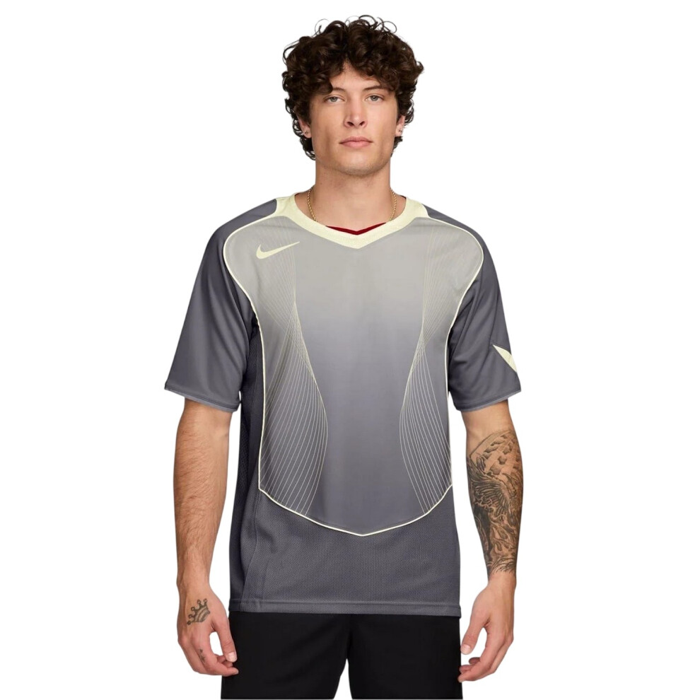 Nike (L, Light Grey) Mens T90 Logo Short-Sleeved T-Shirt