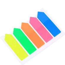 100Pcs Sticky Note Label for School and Office Colored Small Labels, Page Markers, 12 x 44 mm, 5 Colors