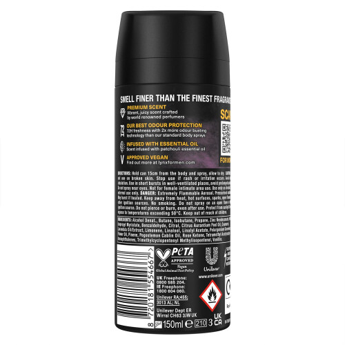 Lynx Lynx Peach Infusion Premium Deodorant Body Spray 150ml, 24 Pack 1