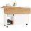 (White, MDF) White Kitchen Island with Wood Grain 8
