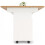(White, MDF) White Kitchen Island with Wood Grain 14