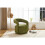 (Green, Chenille) Green Chenille Swivel Accent Chair 3