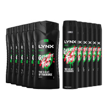 Lynx Africa 6-Pack Bundle, Shower Gel 500ml + Body Spray 250ml, 6 Each