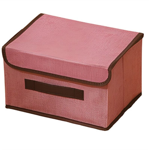 Fabric Storage Box Foldable Storage Box with Lid Storage Basket Organizer of Closet with Handle 1