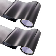 2X Auto Tönung Folie Top Front Windschutzscheibe Folie Sonnen Schutz Farbverlauf 20X150cm (Schwarz)
