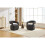 (DARK GREY, Chenille) Chenille Swivel Accent Chair – Dark Grey 8