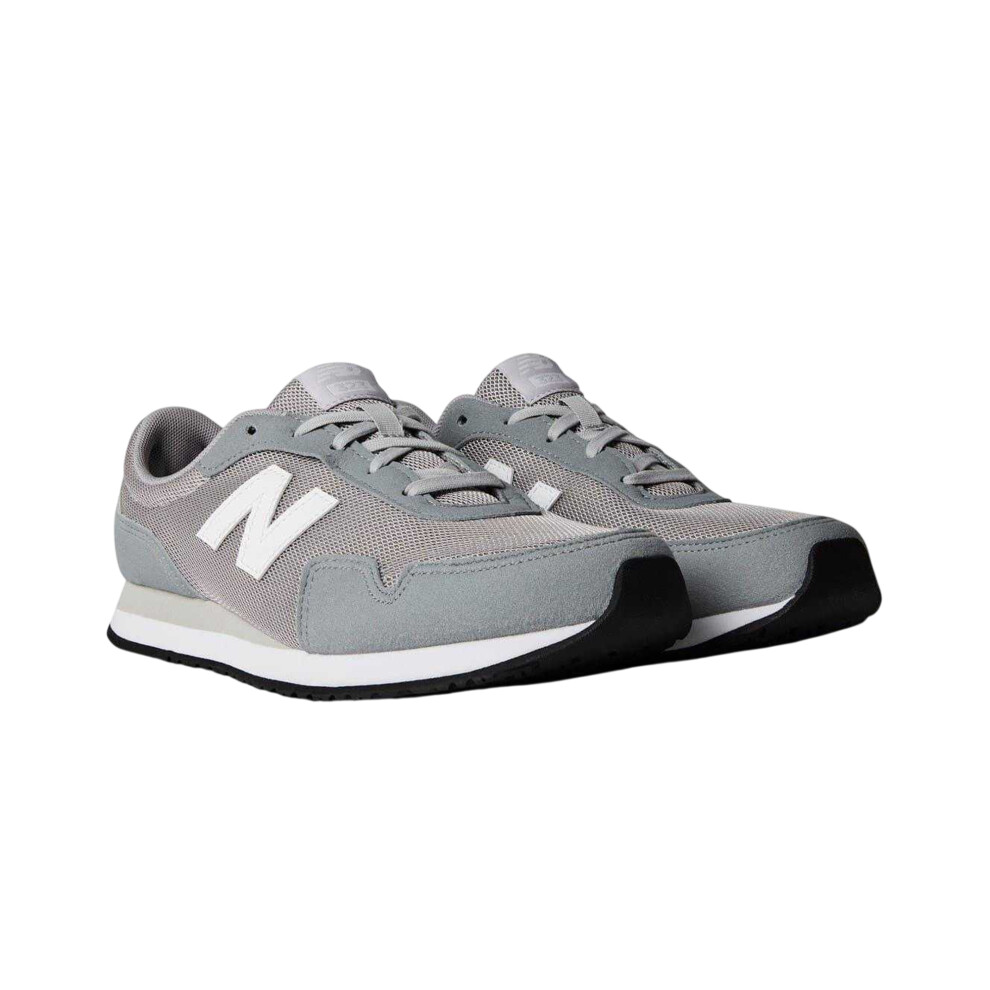 New Balance (3 Uk, Grey) Childrens/Kids Suede Running Trainers