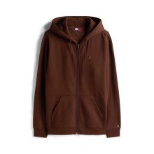 (XL, Brown) Tommy Jeans Mens Lightweight Full Zip Hoodie