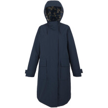(20, Navy) Regatta Womens Orla Kiely Longline Waterproof Hooded Warm Jacket - Dark Khaki