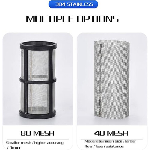 1 Inch Thread Water Filter 80 Filter Fitting Garden Hose Connector Aquarium Pump Strainer 1
