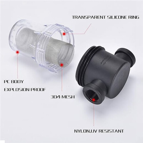 1 Inch Thread Water Filter 80 Filter Fitting Garden Hose Connector Aquarium Pump Strainer