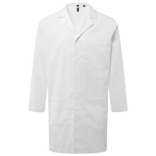 (L, White) Premier Mens Essential 3 Pocket Work Coat