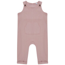 (12-18 Months, Soft Pink) Larkwood Baby Organic Cotton Dungarees