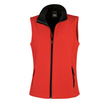 (2XL, Red / Black) Result Core Womens/Ladies Printable Softshell Bodywarmer