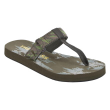 (11 UK Child, Khaki) Trespass Childrens/Kids Camouflage Flip Flops