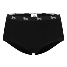 (10 UK, Black) Lonsdale Womens/Ladies Logo Cotton Briefs