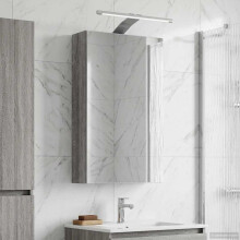 vidaXL Badezimmerspiegelschrank Graues Sonoma 30 x 10,5 x 50 cm