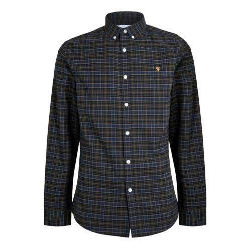 Farah (XL, Blackwatch) Farah Mens Fraser Checked Regular Button-Down Shirt