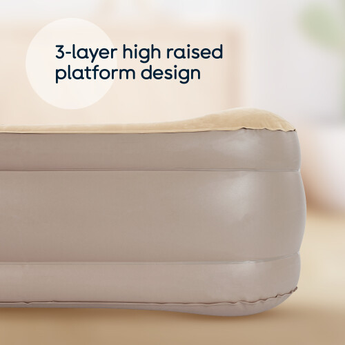 airzzZ SlumberPlus Double Air Bed Beige 2