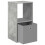 VidaXL vidaXL Bedside Table Concrete Grey 35 x 32 x 68.5 cm Engineered Wood 3