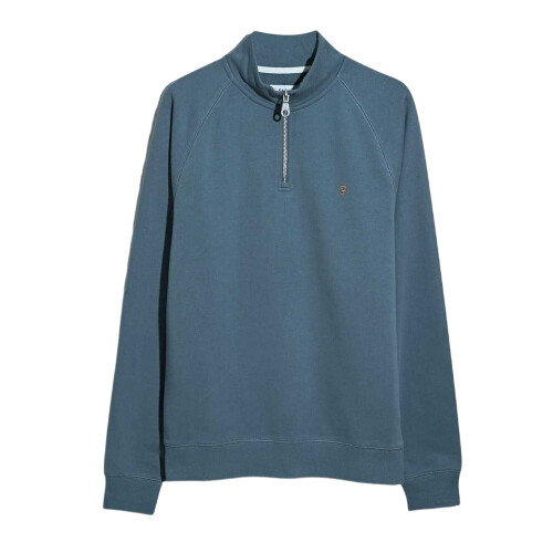 Farah (M, Chalk Blue) Farah Mens Quarter Zip Sweatshirt