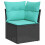 VidaXL vidaXL Gartensofa-set 9 stk. Schwarz Poly-Rattan 5