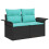 VidaXL vidaXL Gartensofa-set 9 stk. Schwarz Poly-Rattan 7