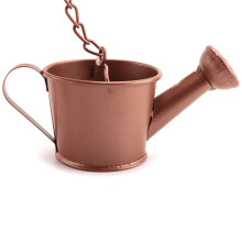 2X ChaîNe de Pluie en Feuille D'Acier, Cadeau de Jardin pour Maman, GouttièRes, Attrape-Pluie pour Tuyau de avec Adaptateur, Tasses à Fleurs
