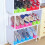 (Yellow)Space Saving Plastic Shoe Stand Dual Levels Adjustable Features Bedroom Use 4