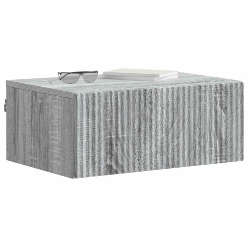 VidaXL vidaXL Wall-Mounted Bedside Cabinet 2 pcs Grey Sonoma Engineered Wood 2