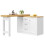 (White, MDF) 120-180cm Adjustable White Dining Table 13