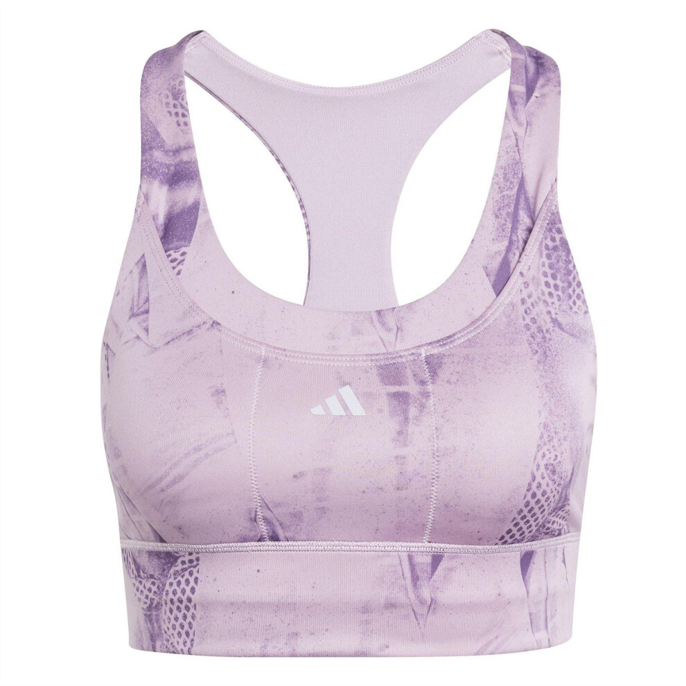 Adidas (Ma-B, Preloved Fig) Womens/Ladies Snakeskin Pocket Sports Bra
