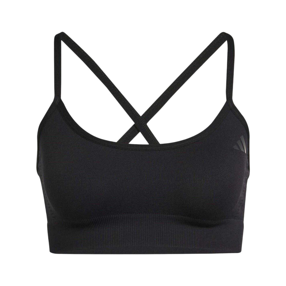 Adidas (16 Uk - 18 Uk, Black) Womens/Ladies Essential Sports Bra