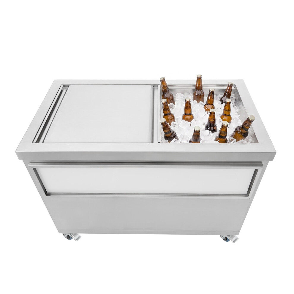 Monstershop Mobile Ice Cart - 1000mm in Silver - Image 4
