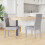 VidaXL vidaXL Dining Chair 2 pcs Solid Mahogany Wood White Wash 3