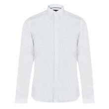 (15.5 in, White) Ted Baker Mens Double Cuff Slim Long-Sleeved Shirt