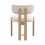 (Natural, Boucle) 2x Solid Wood Dining Chairs - Natural Boucle 12