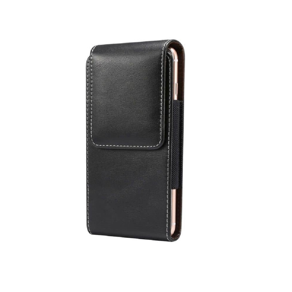 Photos - Case DFV mobile - Vertical Leather  with Belt Loop for HTC Wildfire E star  - Black Black DF-iH1-63-N-FVLoop-229(2023)