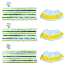 Lot de 6 Lingettes Triangulaires pour Balai Vapeur pour (Pièces de Rechange)