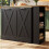 Swivel Sideboard with Shelves – Black Finish 4