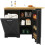 Swivel Sideboard with Shelves – Black Finish 11