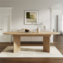 (160-200) Extendable Oak Dining Table 160-200x90cm, 6-8 Seats